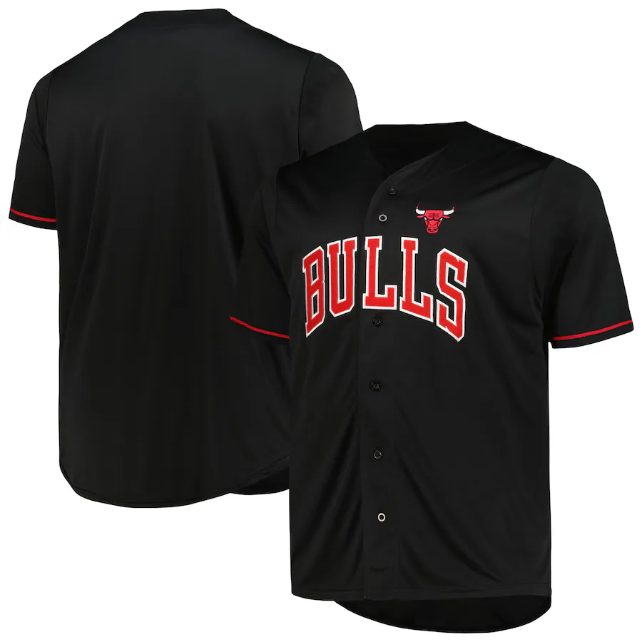 Men's Chicago Bulls Profile Black Big & Tall Pop Jersey - Jersey