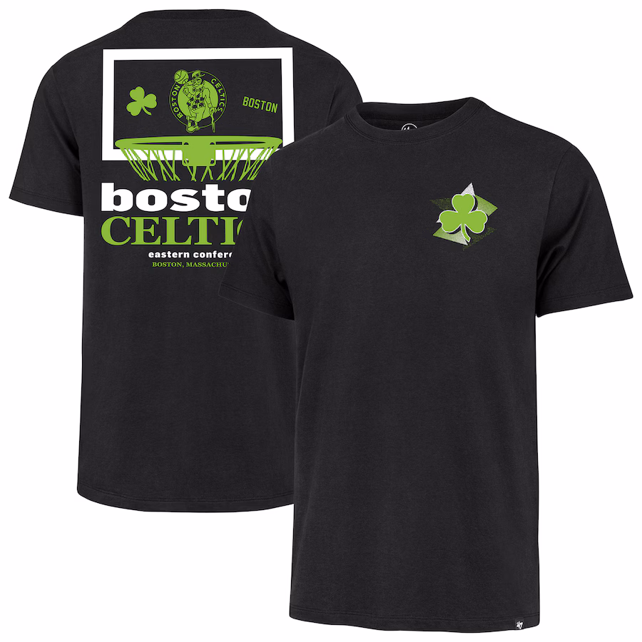 Men's Boston Celtics  '47 Black City Edition Backboard T-Shirt - Jersey