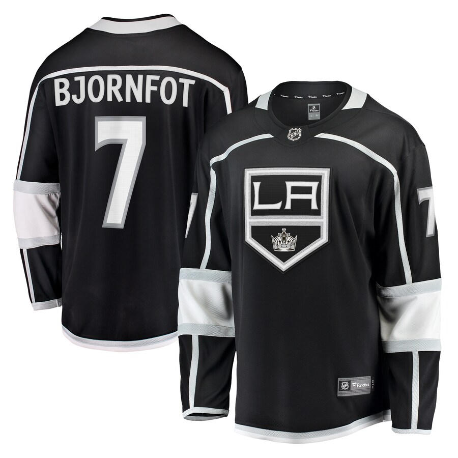 Men's Los Angeles Kings Tobias Bjornfot Fanatics Branded Black Home Breakaway Player Jersey - Jersey