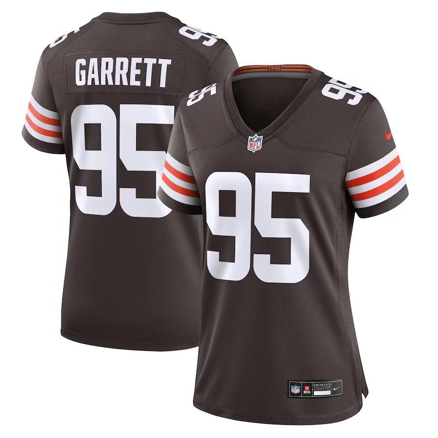 Women's Cleveland Browns Myles Garrett Nike Brown Game Jersey - Jersey