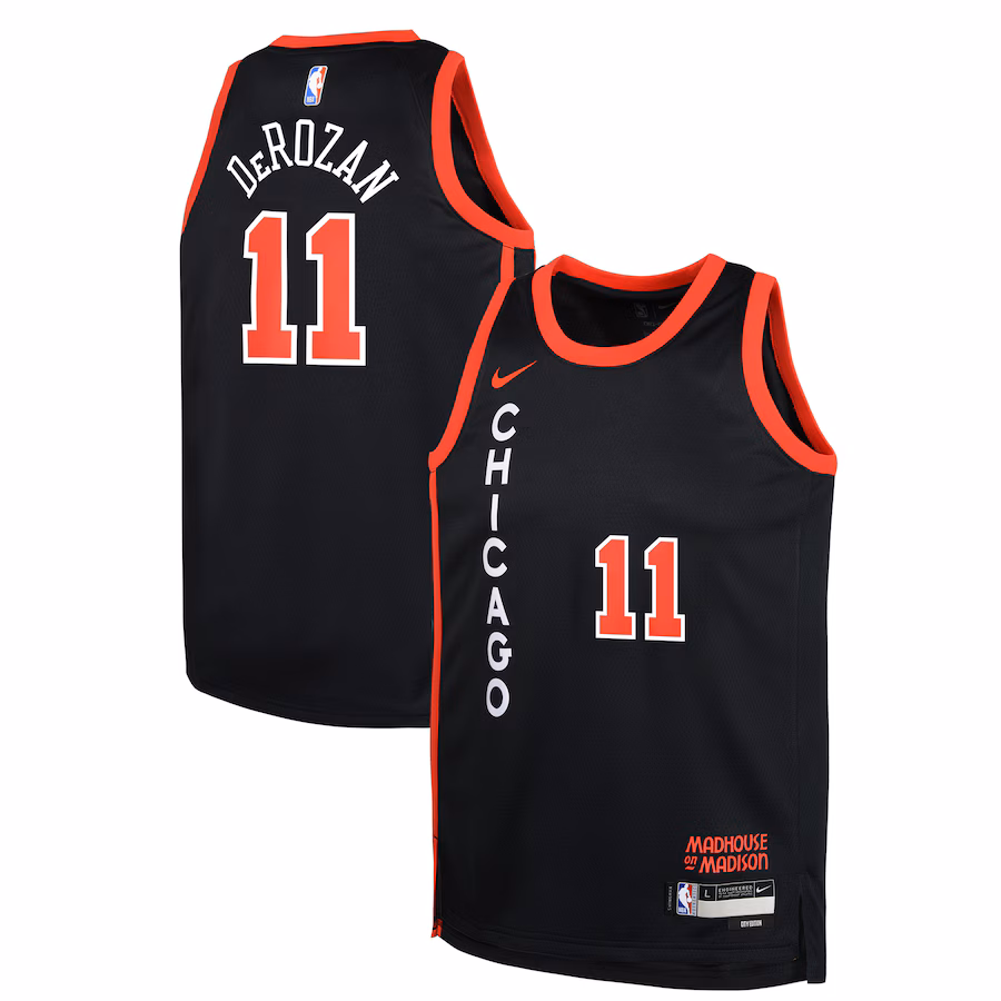 Youth Chicago Bulls DeMar DeRozan Nike Black  Swingman Replica Jersey - City Edition - Jersey