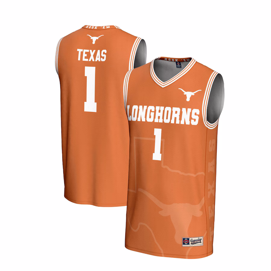 Unisex GameDay Greats #1 Texas Orange Texas Longhorns Lightweight Icon Print Basketball Jersey - Jersey