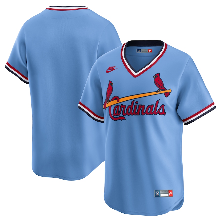 Men's St. Louis Cardinals Nike Light Blue Cooperstown Collection Limited Jersey - Jersey