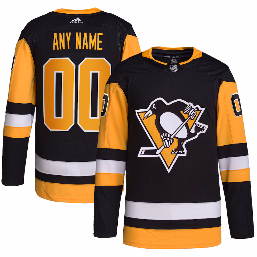 Men's Pittsburgh Penguins adidas Black Home Primegreen Authentic Custom Jersey - Jersey