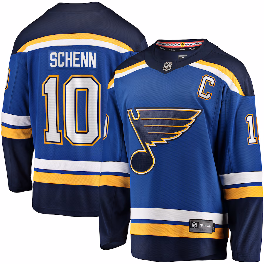 Men's St. Louis Blues Brayden Schenn Fanatics Blue Home Breakaway Jersey - Jersey