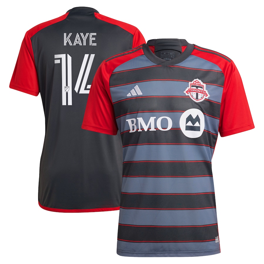 Men's Toronto FC Mark-Anthony Kaye adidas Gray 2023 Club Kit Replica Player Jersey - Jersey