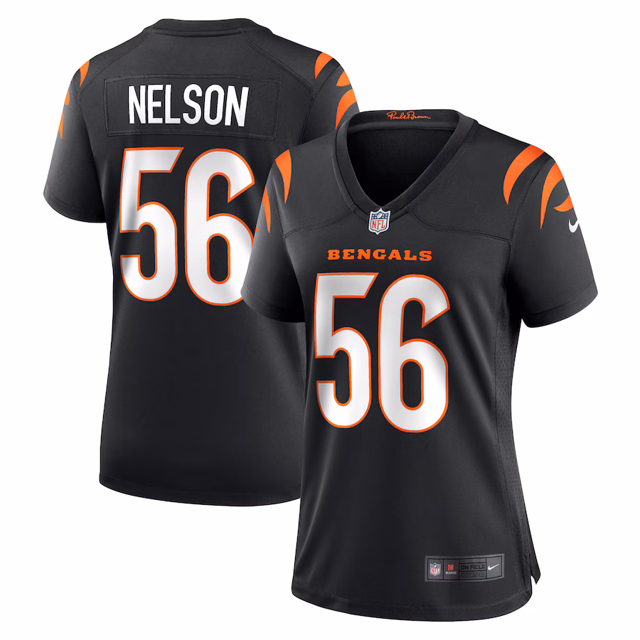 Women's Cincinnati Bengals Garrett Nelson Nike  Black  Game Jersey - Jersey