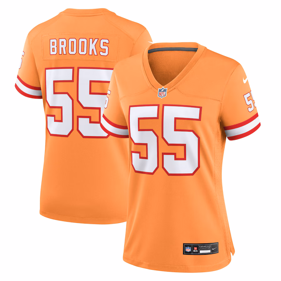 Women's Tampa Bay Buccaneers Derrick Brooks Nike Orange Throwback Game Jersey - Jersey