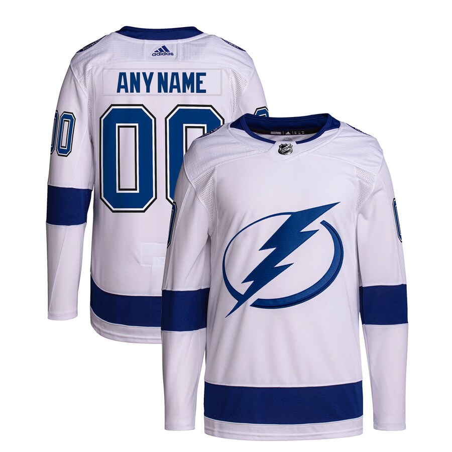 Men's Tampa Bay Lightning  adidas White Away Custom Primegreen Authentic Pro Jersey - Jersey
