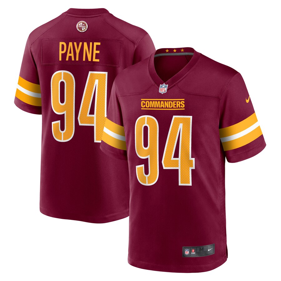 Men's Washington Commanders Daron Payne Nike Burgundy Player Game Jersey - Jersey
