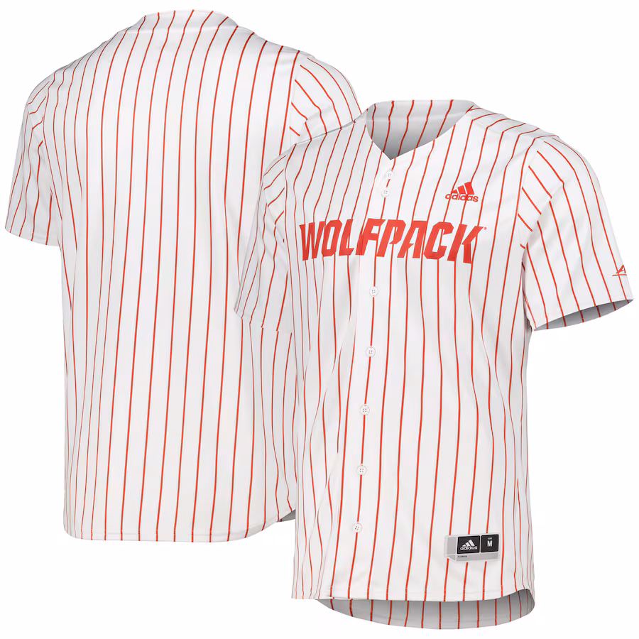 Men's adidas White NC State Wolfpack Replica Baseball Jersey - Jersey