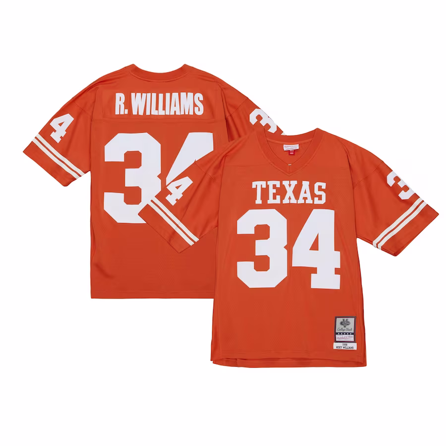 Ricky Williams Texas Longhorns Mitchell & Ness Throwback Jersey - Texas Orange - Jersey