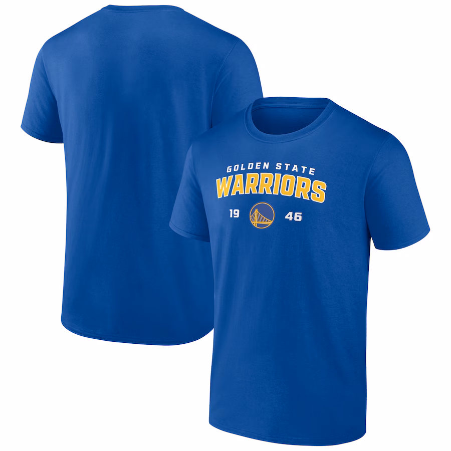 Men's Golden State Warriors Royal Rebel Logo T-Shirt - Jersey