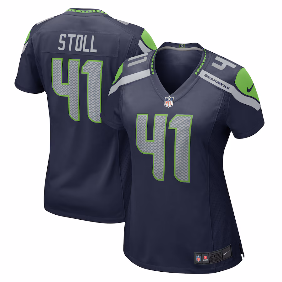 Women's Seattle Seahawks Chris Stoll Nike College College Navy Team Game Jersey - Jersey