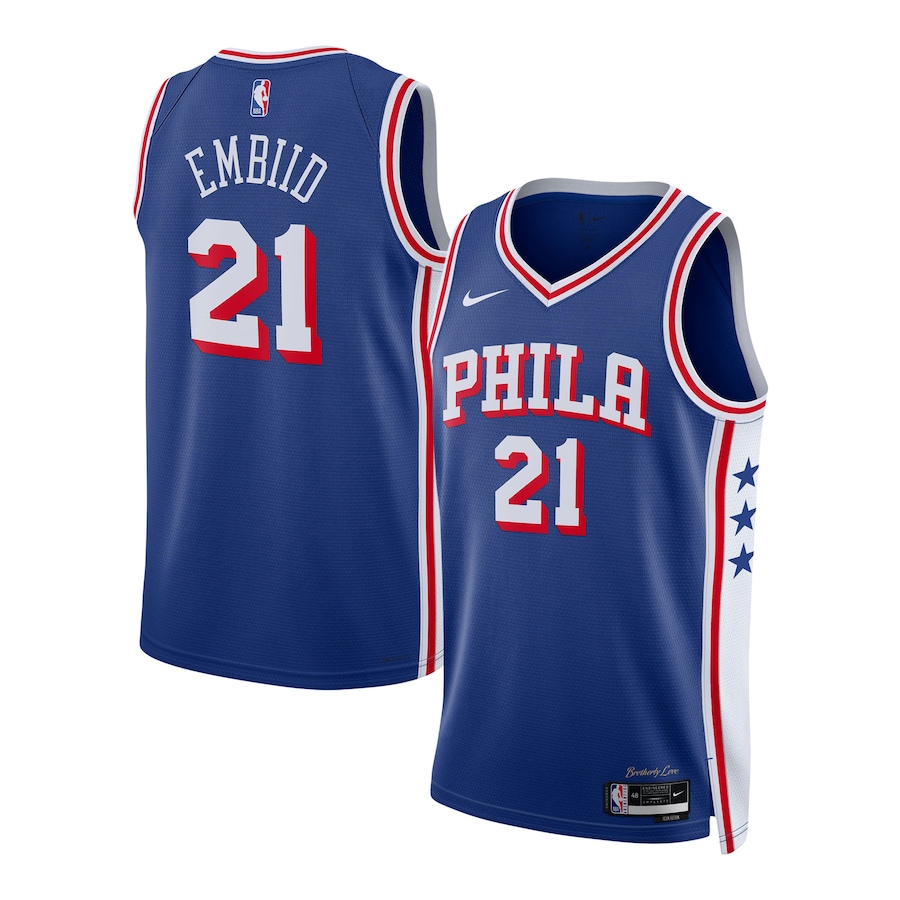 Unisex Philadelphia 76ers Joel Embiid Nike Royal Swingman Jersey - Icon Edition - Jersey