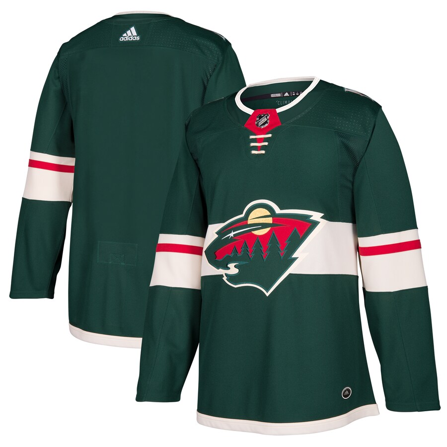 Men's Minnesota Wild adidas Green Home Authentic Blank Jersey - Jersey