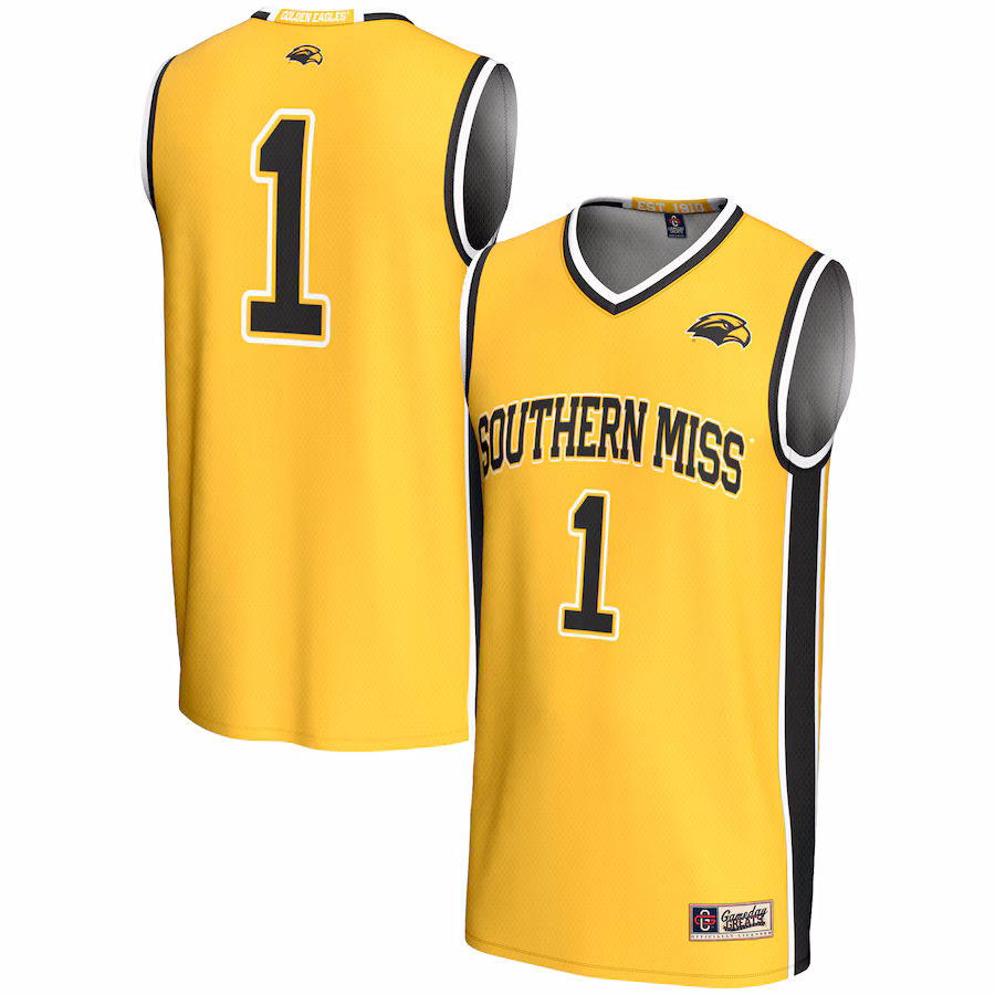 Youth GameDay Greats Gold #1 Southern Miss Golden Eagles Lightweight Basketball Jersey - Jersey