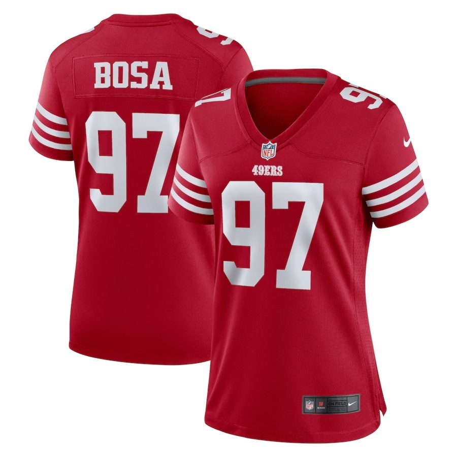 Women's San Francisco 49ers Nick Bosa Nike Scarlet Team Game Player Jersey - Jersey