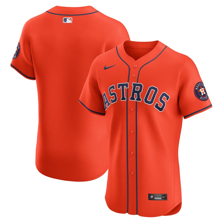 Men's Houston Astros  Nike Orange Alternate Vapor Premier Elite Patch Jersey - Jersey