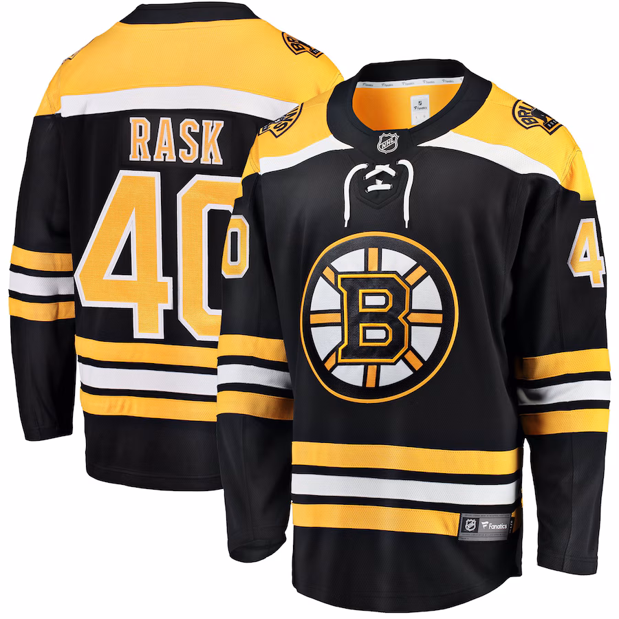 Men's Boston Bruins Tuukka Rask Fanatics Black Breakaway Home Jersey - Jersey