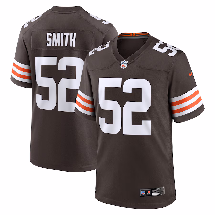 Men's Cleveland Browns Elerson Smith Nike Brown Team Game Jersey - Jersey