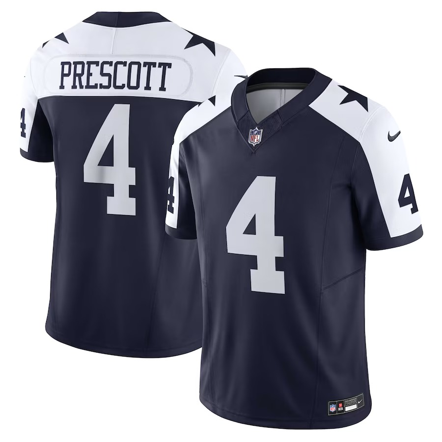 Men's Dallas Cowboys Dak Prescott Nike Navy Vapor F.U.S.E. Limited Jersey - Jersey