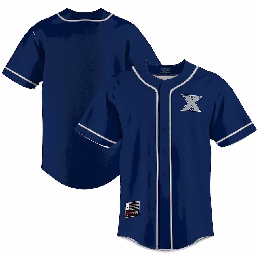 Xavier Musketeers GameDay Greats  Lightweight Baseball Jersey - Navy - Jersey