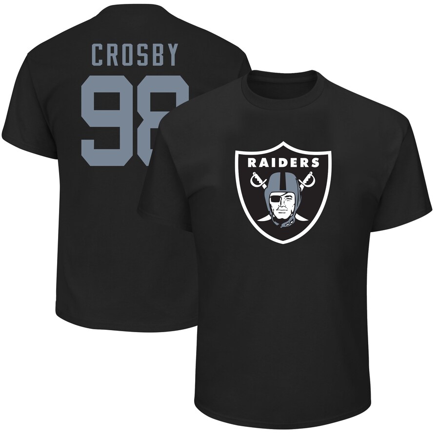 Men's Las Vegas Raiders Maxx Crosby Fanatics Black Big & Tall Player Name & Number T-Shirt - Jersey