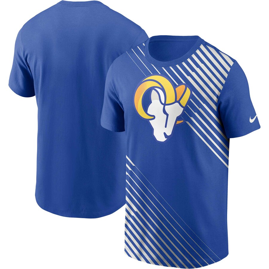 Men's Los Angeles Rams  Nike Royal Yard Line Fashion Asbury T-Shirt - Jersey