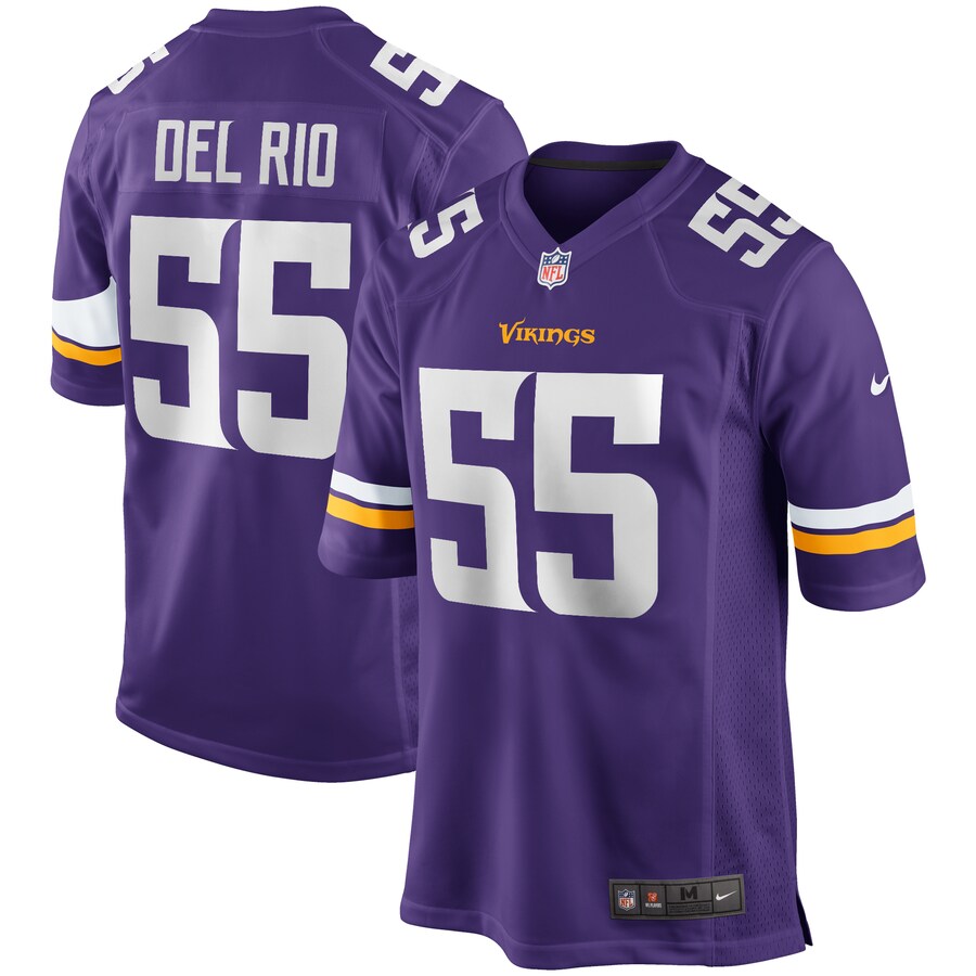Men's Minnesota Vikings Jack Del Rio Nike Purple Game Retired Player Jersey - Jersey