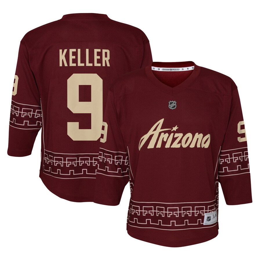 Youth Arizona Coyotes Clayton Keller Garnet Alternate 2022/23 Replica Player Jersey - Jersey