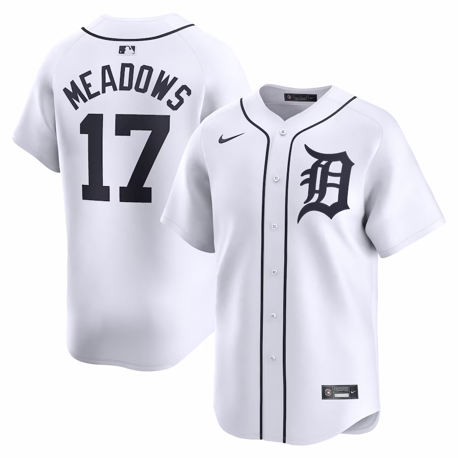 Men's Detroit Tigers Austin Meadows Nike White Home Limited Player Jersey - Jersey