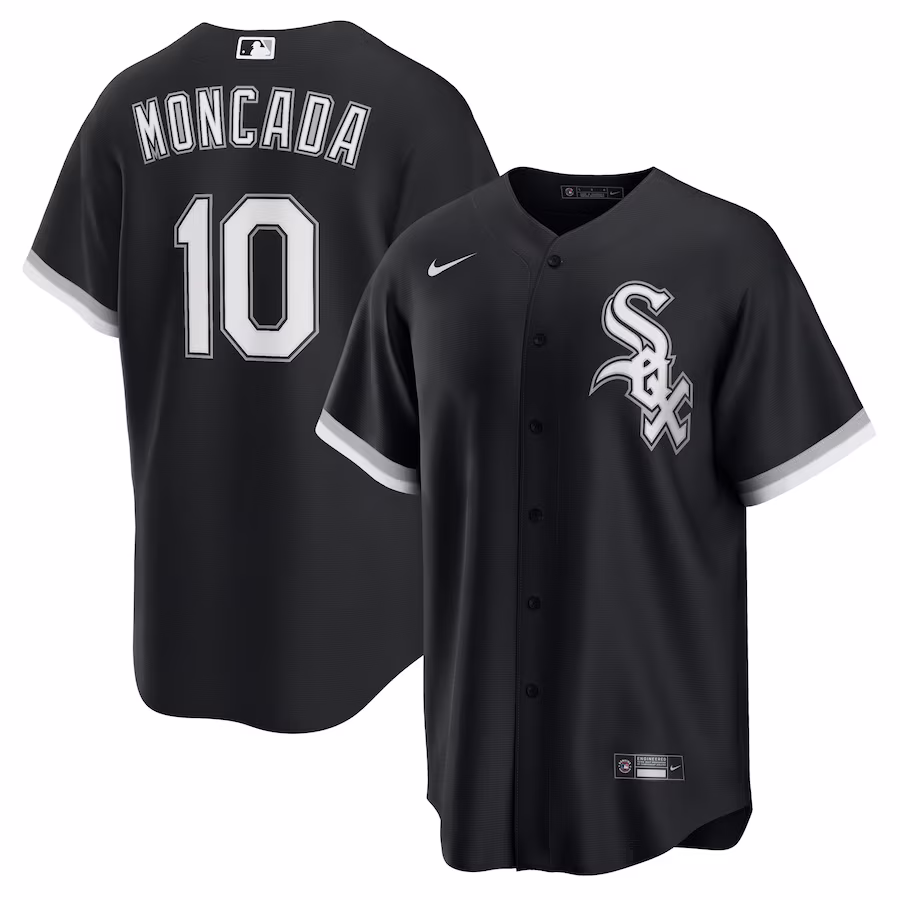 Men's Chicago White Sox Yoan Moncada Nike Black Alternate Replica Player Name Jersey - Jersey