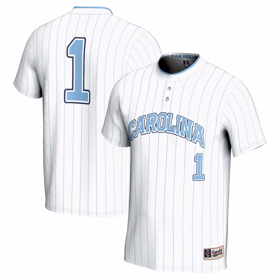 #1 North Carolina Tar Heels GameDay Greats Unisex Lightweight Softball Jersey - White - Jersey
