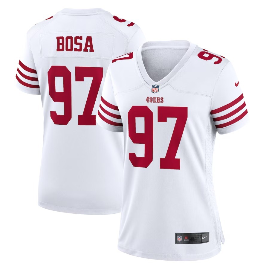 Women's San Francisco 49ers Nick Bosa Nike White Game Jersey - Jersey