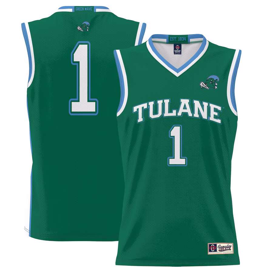 #1  Tulane Green Wave GameDay Greats  Lightweight Basketball Jersey - Green - Jersey