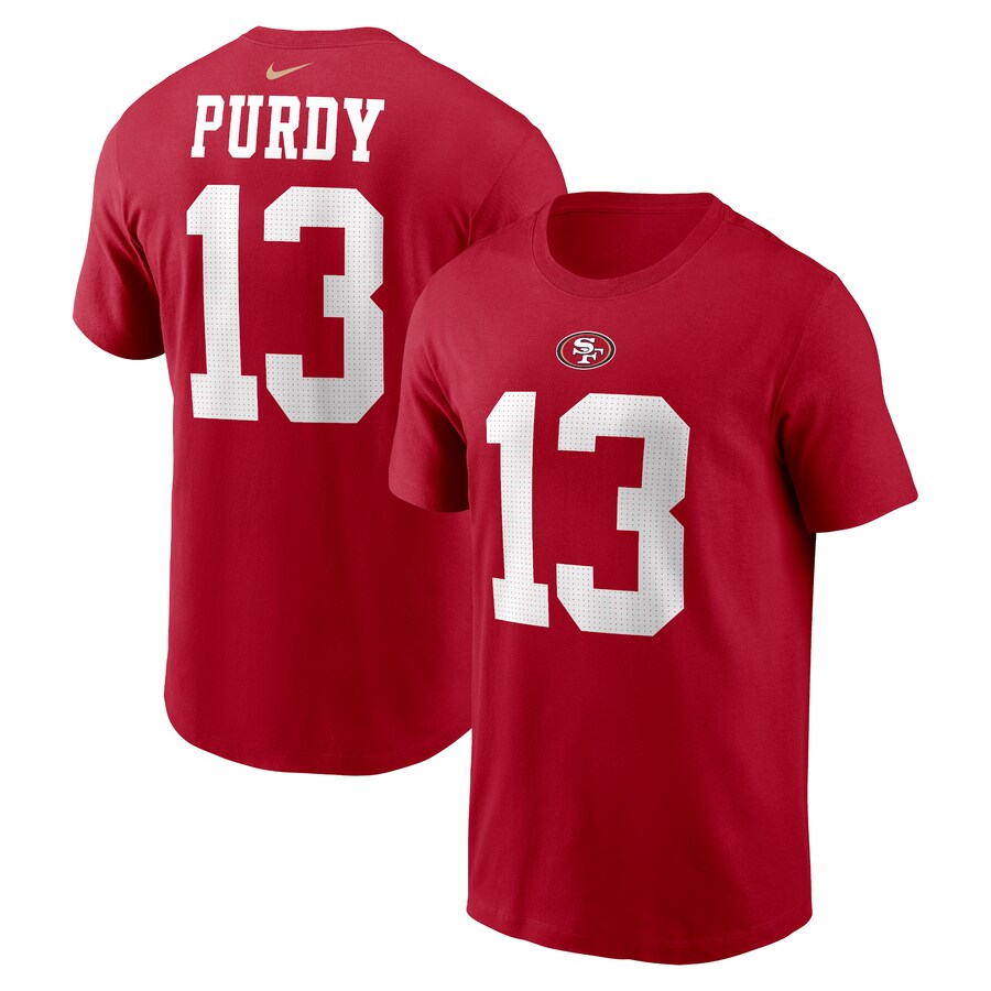 Youth San Francisco 49ers Brock Purdy Scarlet Nike Player Name & Number T-Shirt - Jersey