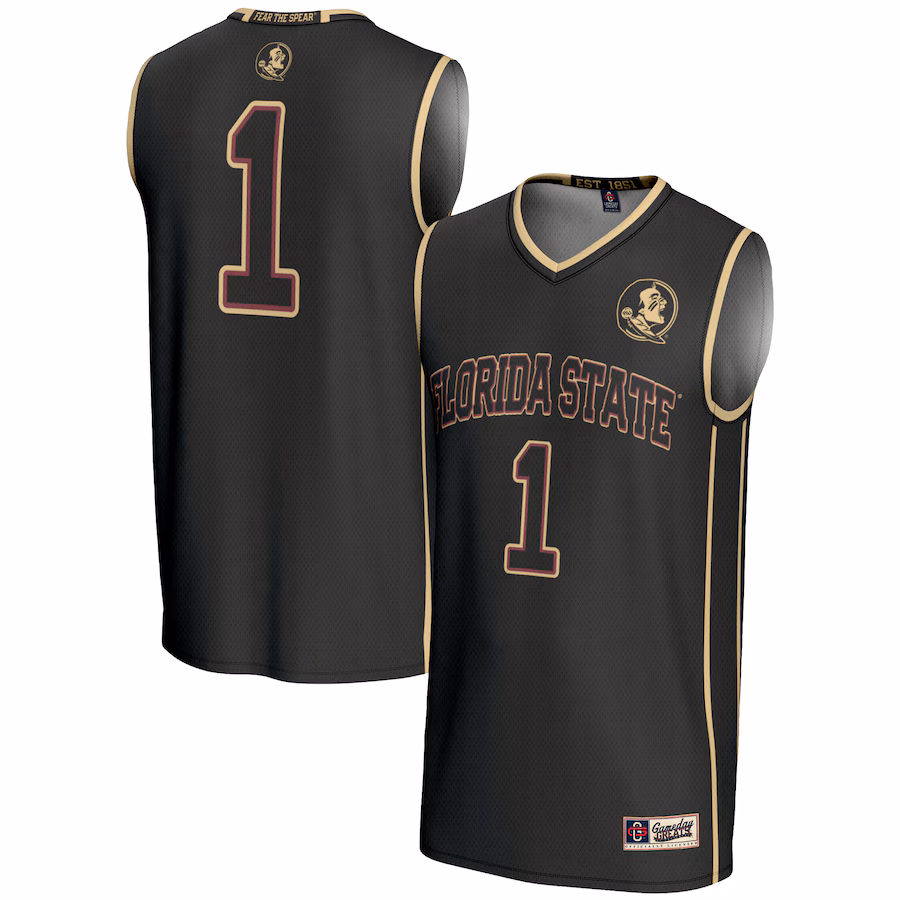 Male GameDay Greats #1  Black Florida State Seminoles  Lightweight Basketball Jersey - Jersey
