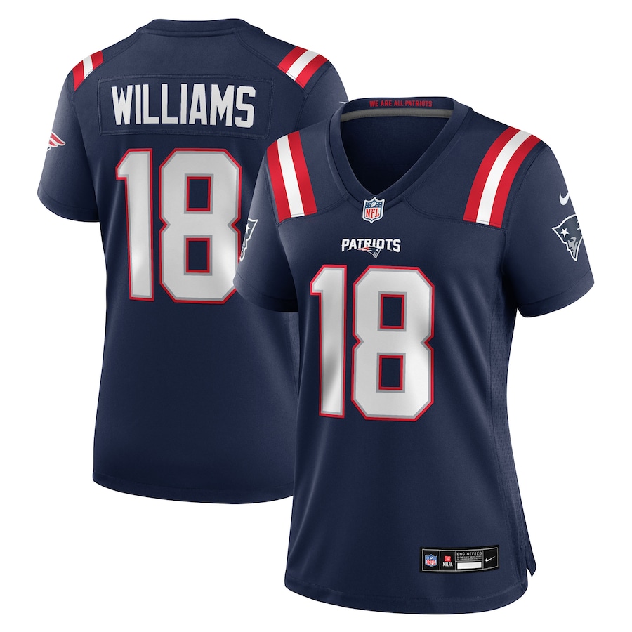 Women's New England Patriots Kyle Williams Nike Navy Team Game Jersey - Jersey