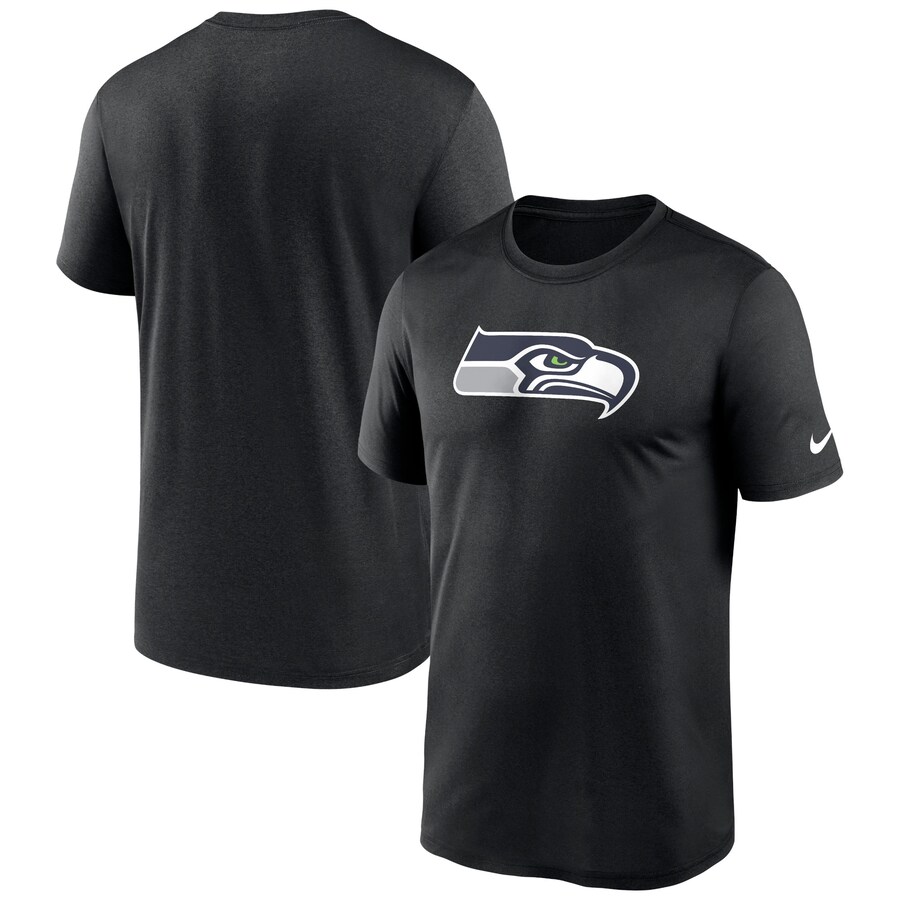 Men's Seattle Seahawks Nike Black Legend Logo Performance T-Shirt - Jersey