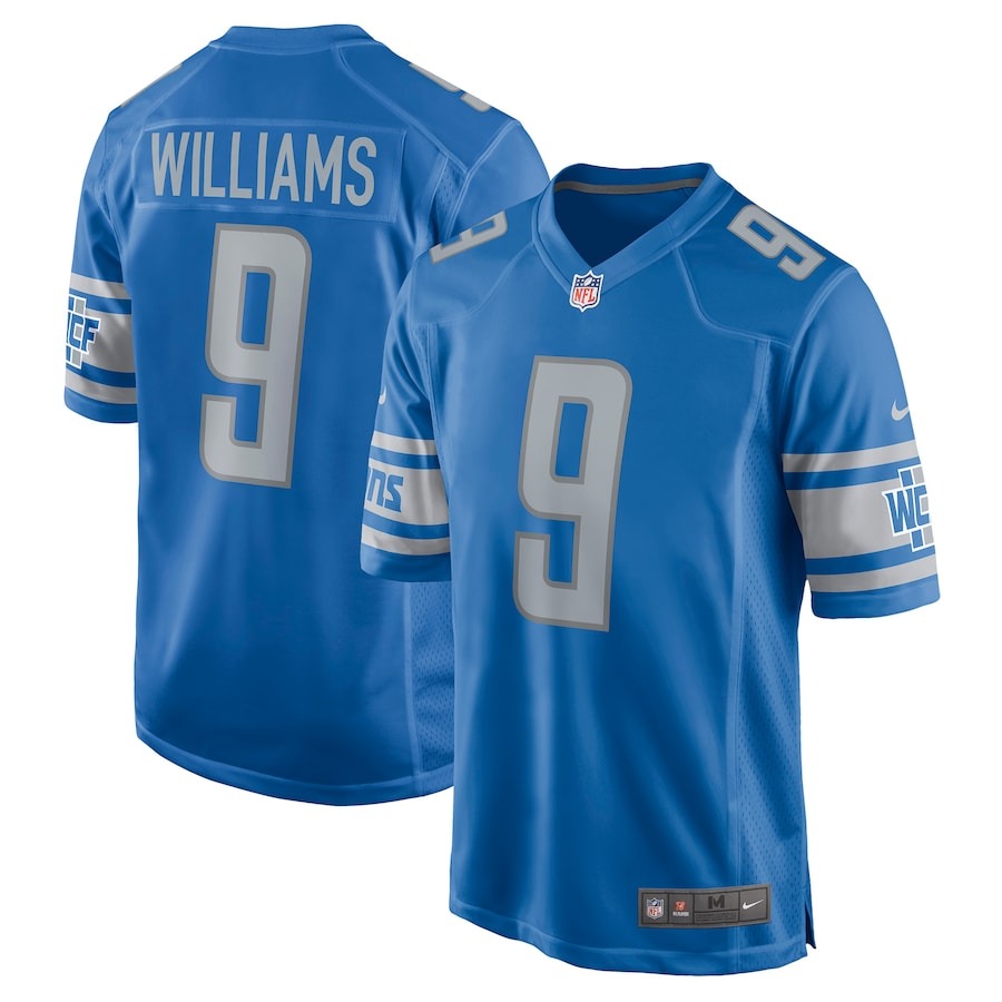 Men's Detroit Lions Jameson Williams Nike Blue Player Game Jersey - Jersey