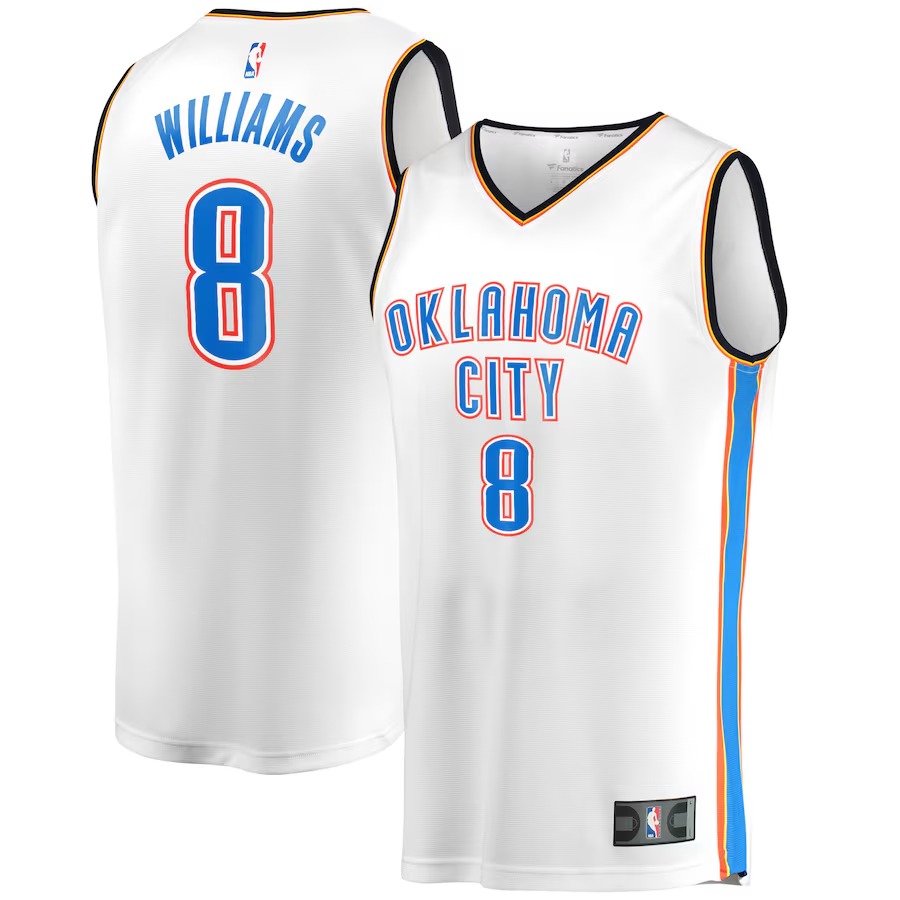 Men's Oklahoma City Thunder Jalen Williams Fanatics White Fast Break Player Jersey - Association Edition - Jersey
