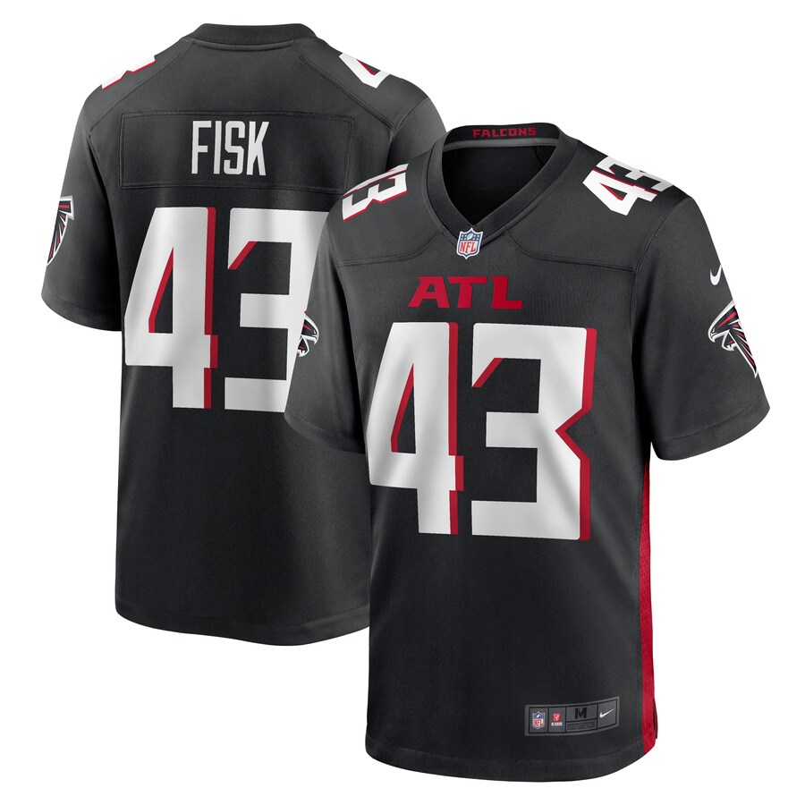 Men's Atlanta Falcons Tucker Fisk Nike Black Player Game Jersey - Jersey