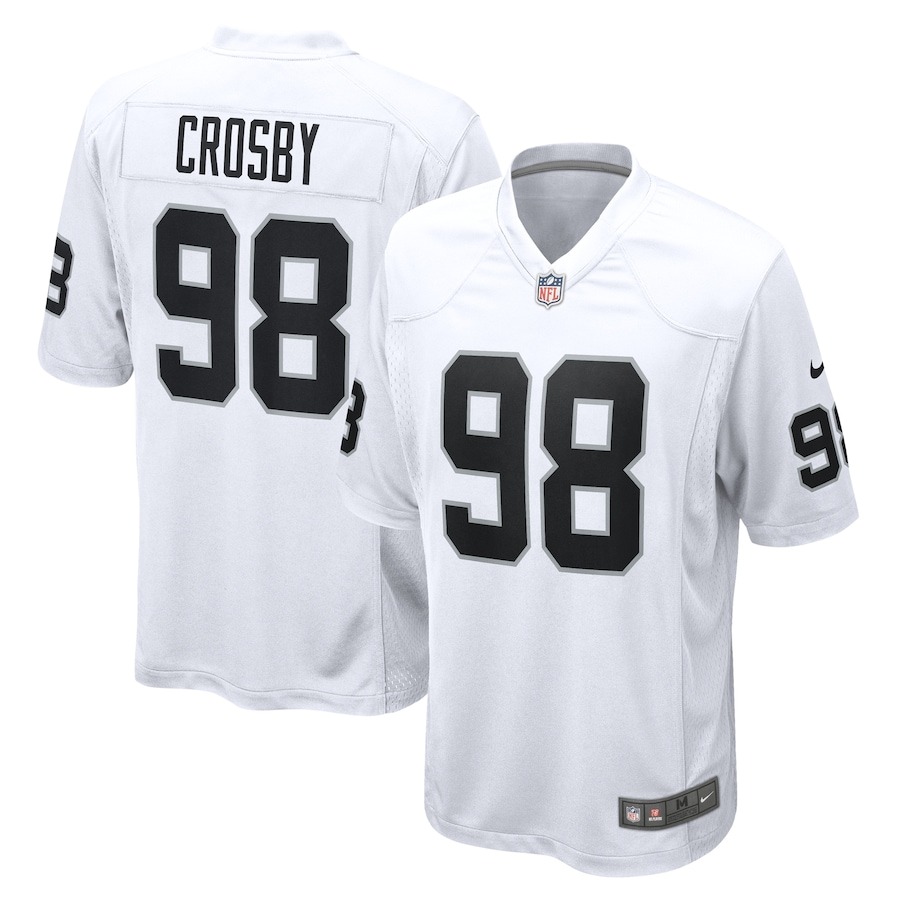 Men's Las Vegas Raiders Maxx Crosby Nike  White  Game Jersey - Jersey