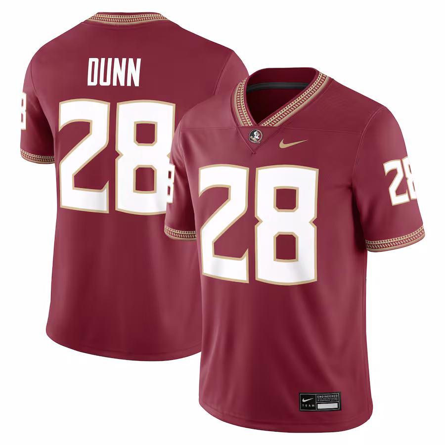 Men's Nike Warrick Dunn Garnet Florida State Seminoles Alumni Game Jersey - Jersey