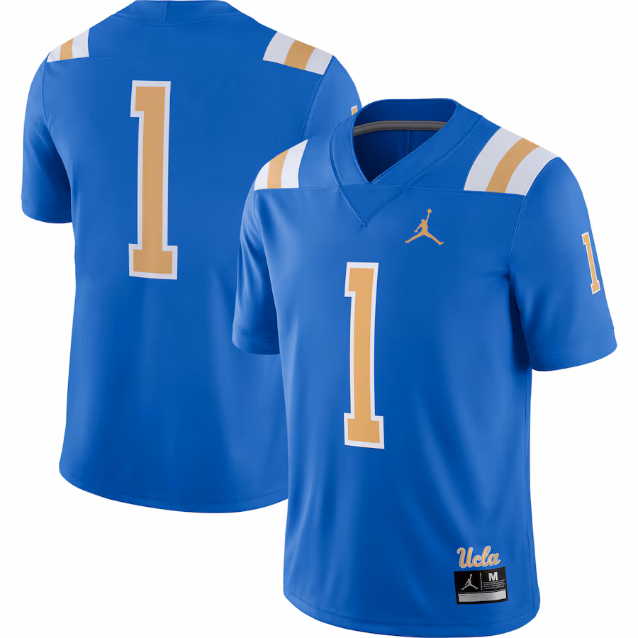 Men's Jordan Brand #1 Blue UCLA Bruins Game Jersey - Jersey