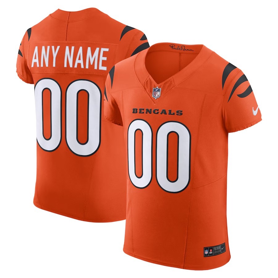 Men's Cincinnati Bengals Nike Men's Orange Alternate Vapor F.U.S.E. Elite Custom Jersey - Jersey