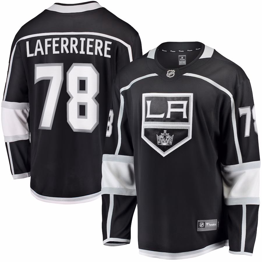Men's Los Angeles Kings Alex Laferriere Fanatics Black Home Premier Breakaway Player Jersey - Jersey