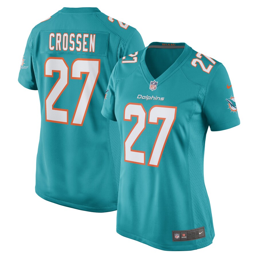 Women's Miami Dolphins Keion Crossen Nike Aqua Game Player Jersey - Jersey