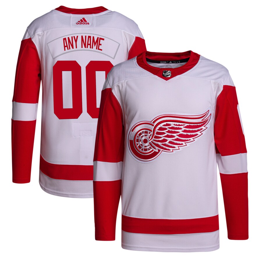 Men's Detroit Red Wings adidas White Away Primegreen Authentic Pro Custom Jersey - Jersey